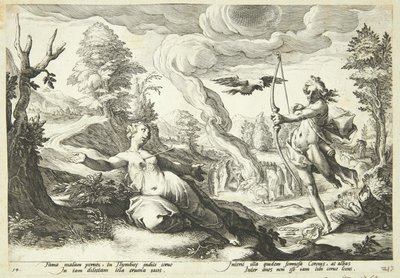 Apollon tötet Koronis von Hendrick Goltzius