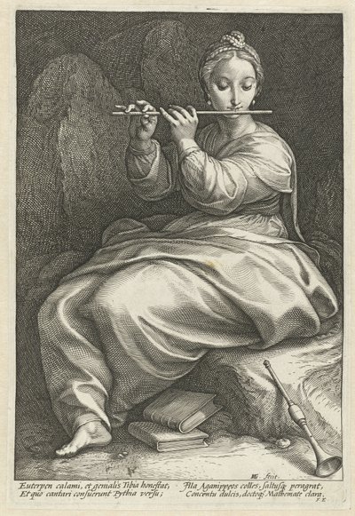Euterpe von Hendrick Goltzius