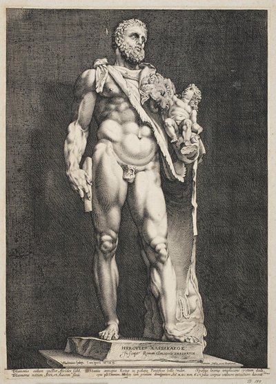 Herkules und Telephos von Hendrick Goltzius