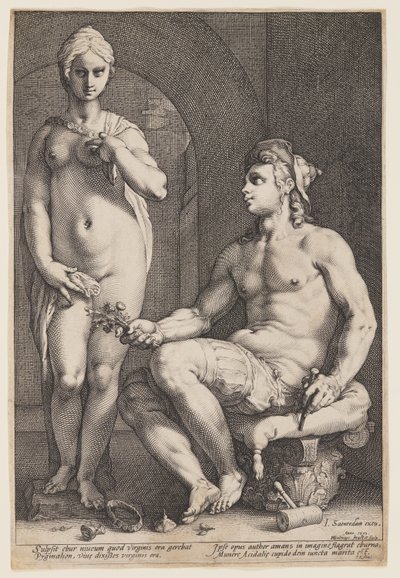 Pygmalion und Galatea von Hendrick Goltzius