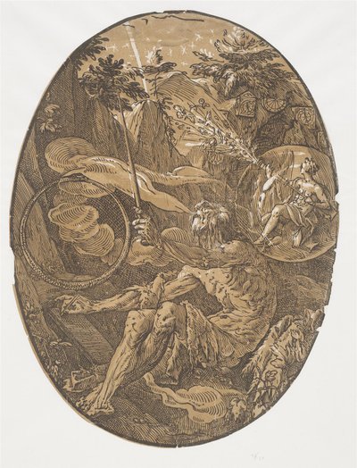 Die Höhle der Ewigkeit (Der Magier) von Hendrick Goltzius