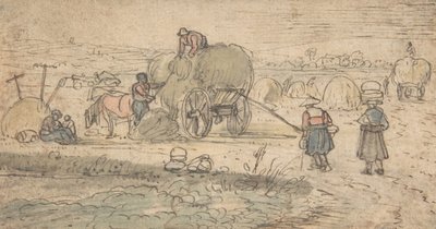 Bauern beim Heuladen, ca. 1620er Jahre von Hendrick. Hendrick Avercamp,Avercamp