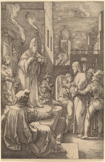 Christus vor Kaiphas von Hendrik Goltzius