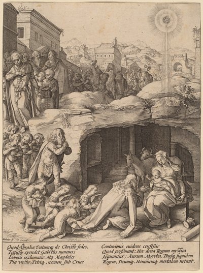 Die Anbetung der Heiligen Drei Könige von Hendrik Goltzius