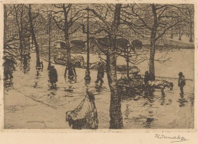 Kanal bei Regenwetter von Hendrik Henrichs (signed by artist)