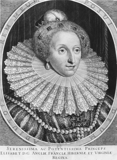 Elizabeth I., Königin von England von Hendrik I Hondius