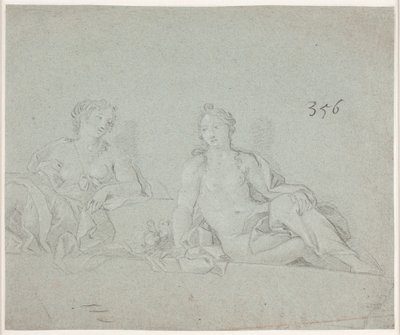 Zwei sitzende Frauenfiguren von Hendrik Krock