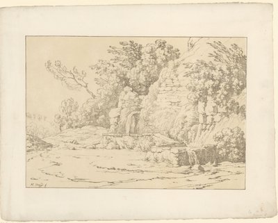 Felsen mit Becken von Hendrik Voogd