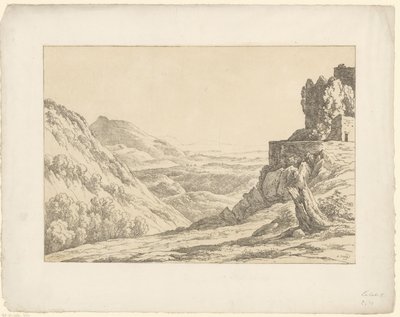 Ruine mit Fernsicht von Hendrik Voogd