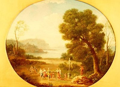Bacchische Feiernde tanzen bei einem Herm von Hendrik van Lint