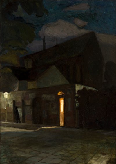 Die Dominikanerkirche in Krakau bei Nacht von Hendryk Szczyglinski