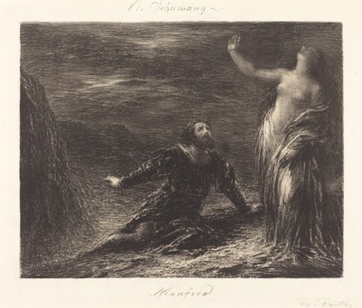 Manfred und Astarte (2. Platte) von Ignace Henri Jean Fantin Latour