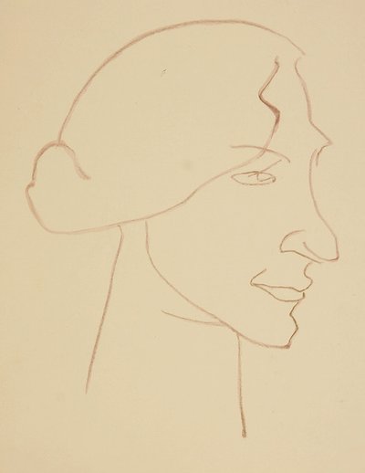 Sophie im Profil von Henri Gaudier Brzeska