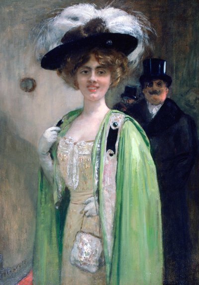 Ein Paar kommt zu einer Veranstaltung, ca. 1872-1929 von Henri Gervex