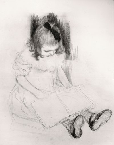 Mädchen beim Lesen von Henri Jacques Edouard Evenepoel