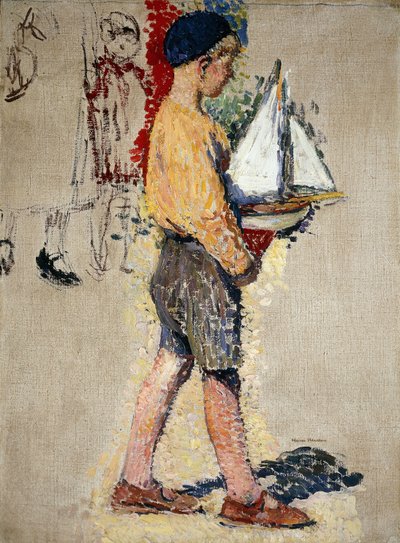 Junge mit Boot von Henri Martin