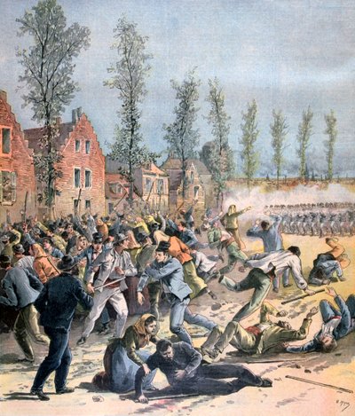 Unruhen in Mons, Belgien, 1893 von Henri Meyer