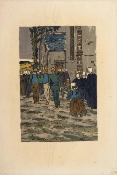 Die Vergebung von Sainte-Anne-la-Palud von Henri Rivière