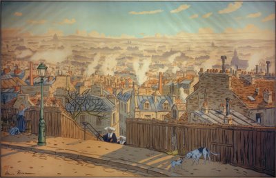 Paris mit Blick auf Montmartre von Henri Rivière