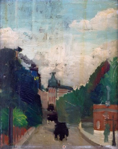 Skizze, Blick auf den Palais du Métropolitain von Henri Rousseau