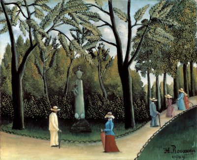 Die Luxemburger Gärten, Denkmal für Chopin, 1909 von Henri Rousseau