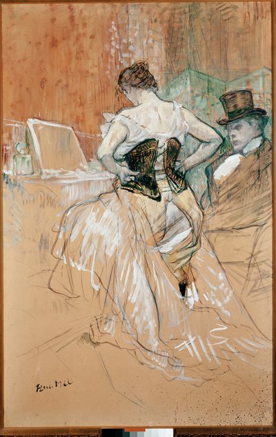 Frau im Korsett von Henri de Toulouse Lautrec