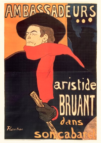 Ambassadeurs: Aristide Bruant, 1892 von Henri de Toulouse Lautrec