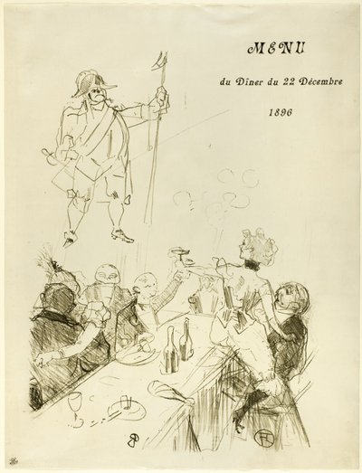 Le Suisse, Menü von Henri de Toulouse Lautrec