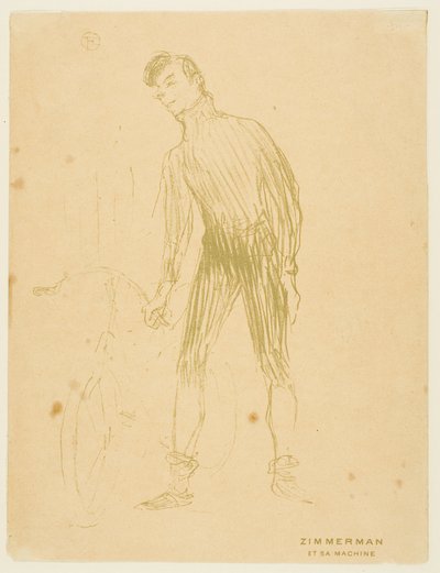 Zimmermann und seine Maschine von Henri de Toulouse Lautrec