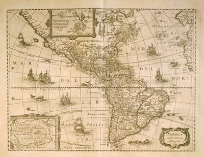 Karte von Amerika von Henricus Hondius von Henricus Hondius