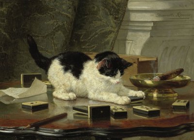 Die spielende Katze von Henriëtte Ronner