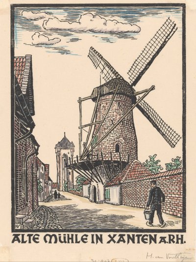 Mühle in Xanten von Henriëtte van Hove (signed by artist)