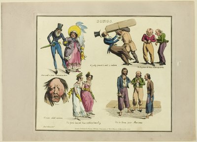 Tafel aus Illustrationen zu populären Liedern von Henry Alken