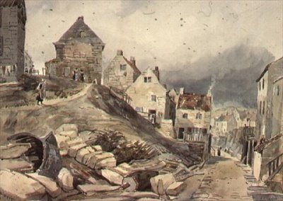Straßenszene, Robin Hoods Bay von Henry Barlow Carter