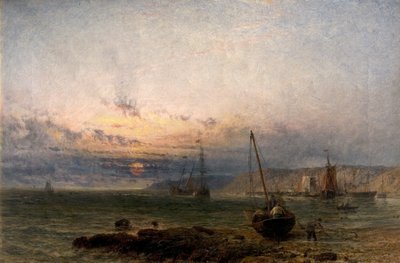 Küstenlandschaft bei Sonnenuntergang von Henry Dawson