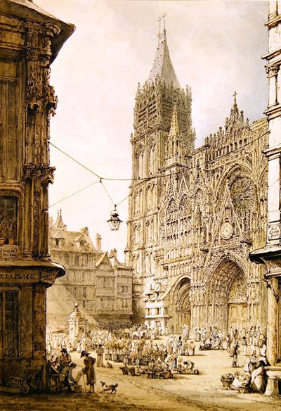 Kathedrale von Rouen, Westfront von Henry Edridge