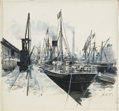 Verladung im Pomona Dock von Henry Edward Tidmarsh