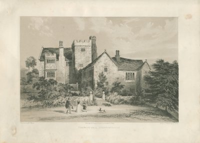 Throwley Hall: Lithotint, undatiert [ca. 1845] von Henry Lark Pratt