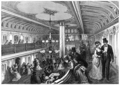 Salon eines Dampfschiffs, 1875 von Henry Linton