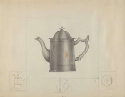 Zinn-Kaffeekanne von Henry Meyers