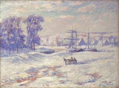 Schnee in Quimper, 1909 von Henry Moret