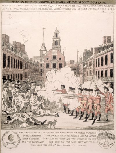 Das Boston-Massaker, 5. März 1770 von Henry Pelham