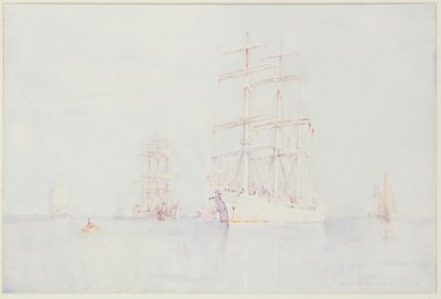 Vertäute Klipper, 1914 von Henry Scott Tuke