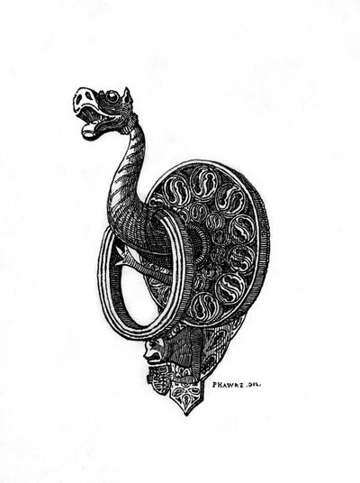 Türklopfer, spätes 14. Jahrhundert, 1843 von Henry Shaw