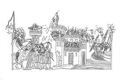 Belagerungsszene, ca. 1260, 1843 von Henry Shaw