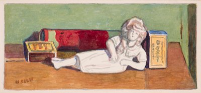 Staffordshire-Figur und Streichholzschachteln, ca. 1930 von Henry Silk