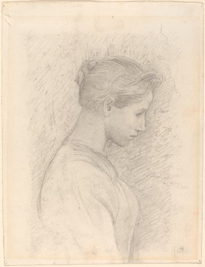 Eine junge Frau im Profil von Henry Tonks