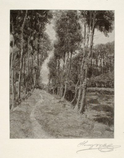 Ein Weg nach Longpre (Französische Landschaft) von Henry Wolf