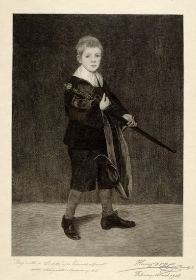 Junge mit Schwert von Henry Wolf