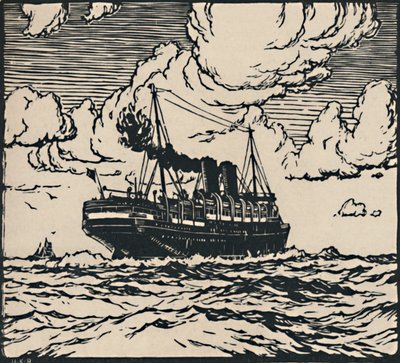 Dampfer auf See, 1919 von Herbert Kerr Rooke